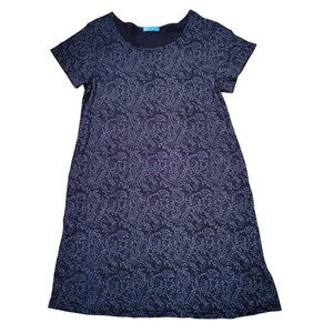 Fresh Produce S Floral Navy Blue Shift T Shirt Dress USA Pockets